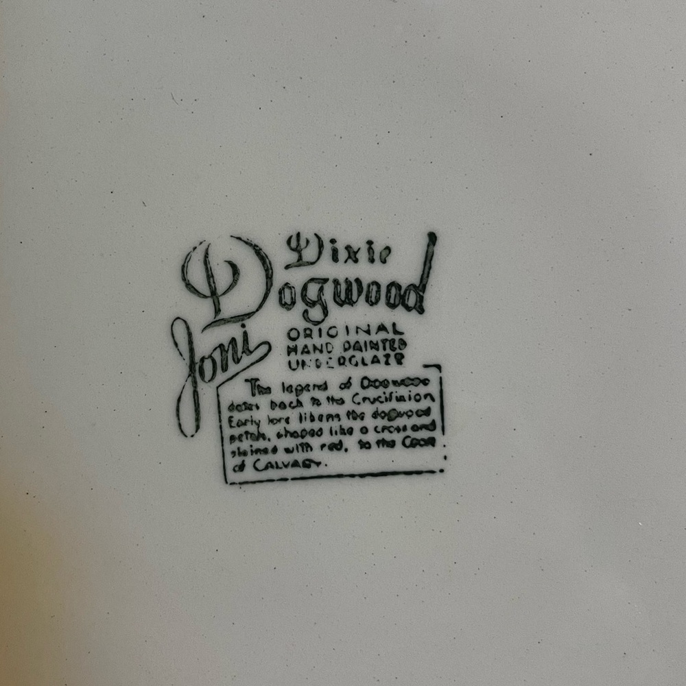 Vintage Joni Dixie Dogwood 9 1/2" Plate - Picture 6 of 6